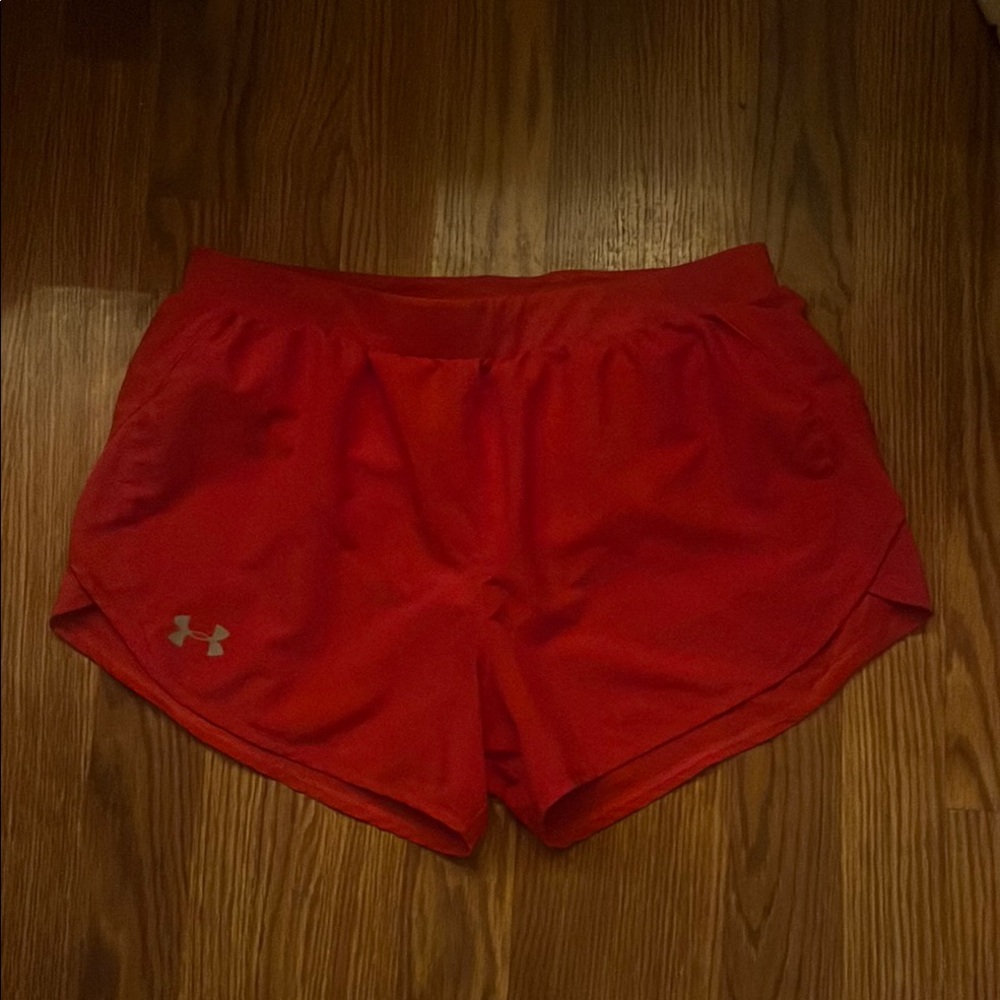 Under Armour Red Athletic Shorts Lightweight Performance